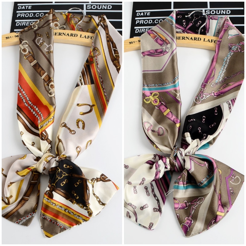 NEW 2 x Scarf Headscarf Neck Wide Bag purse wrap